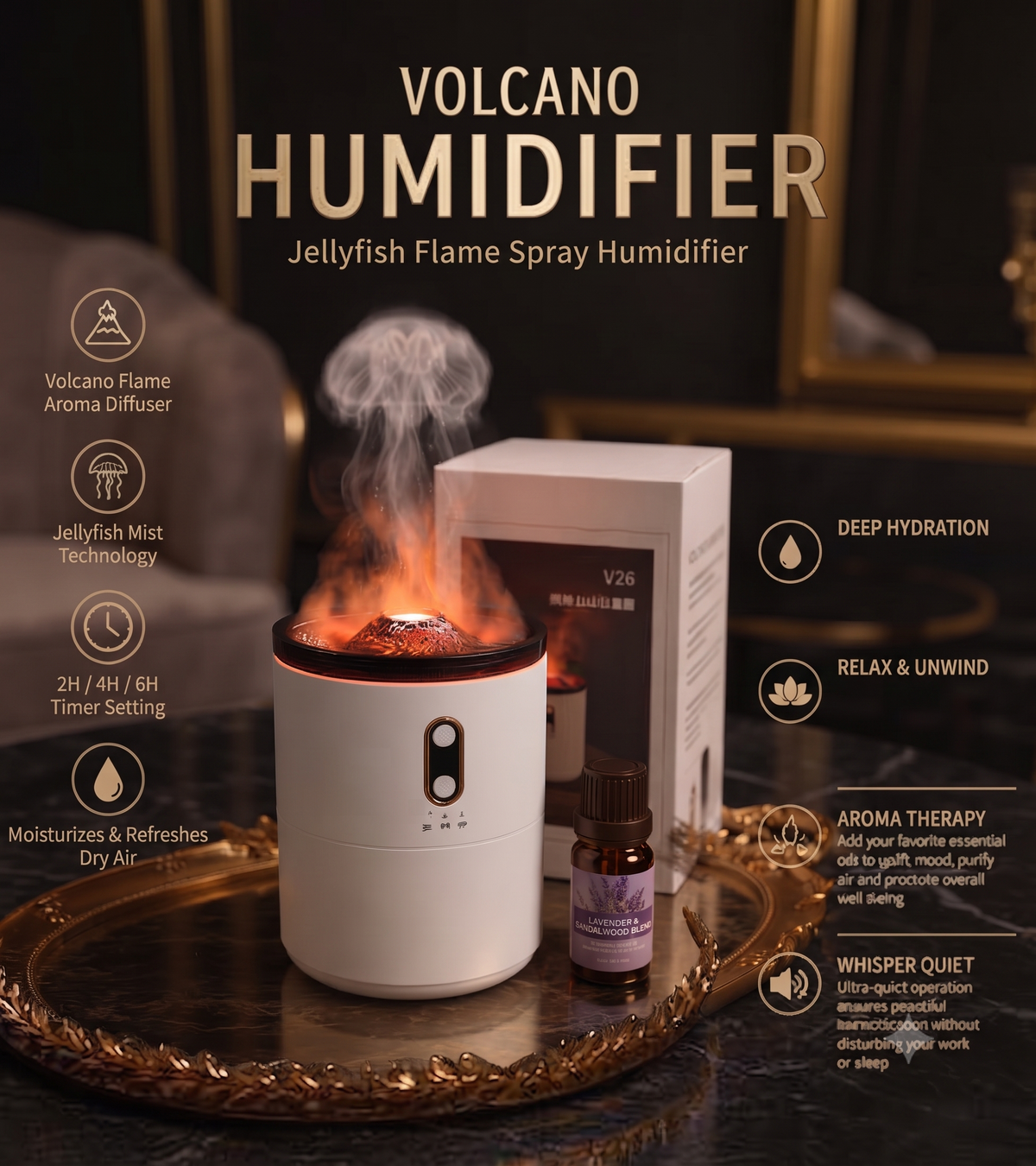 MistGlow™ Volcano Aroma Humidifier