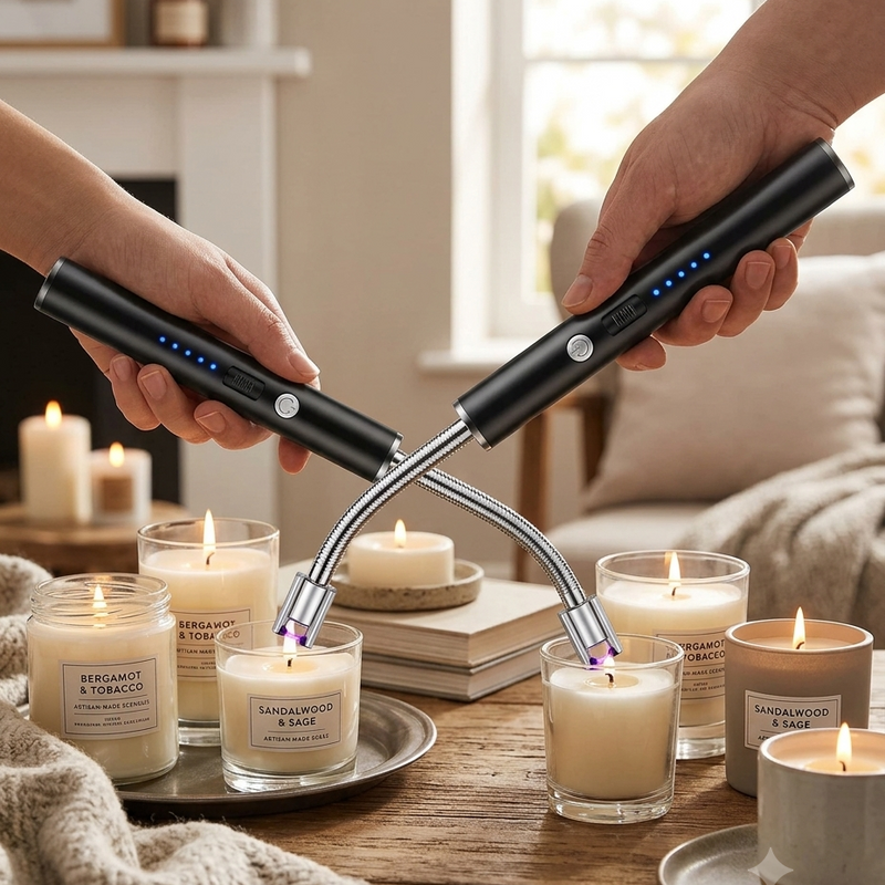 ⚡ The Aesthetic 360° Flex Plasma Lighter (Silver)