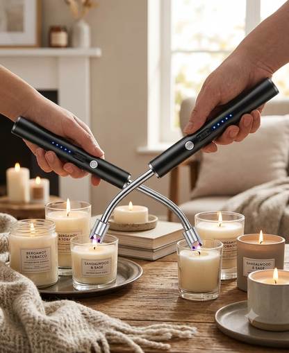 ⚡ The Aesthetic 360° Flex Plasma Lighter (Silver)